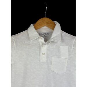 Crewcuts By J.Crew Kids White Polo Shirt Size S